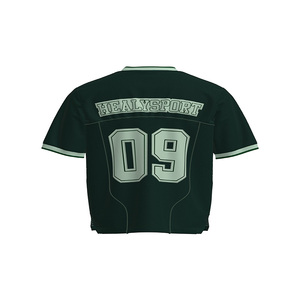 Produsen Kaos Sublimasi Kain Polyester Dry Fit HEALY, Kaos V-Neck Sepak Bola Custom untuk Pria - Product Image 3