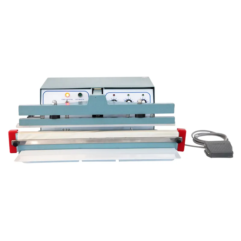 PFS-450T Hualian Table Style halbautomat ische industrielle Wärme impuls Plastiktüte Fuß tragbare Sealer Pedal Sealing Machine