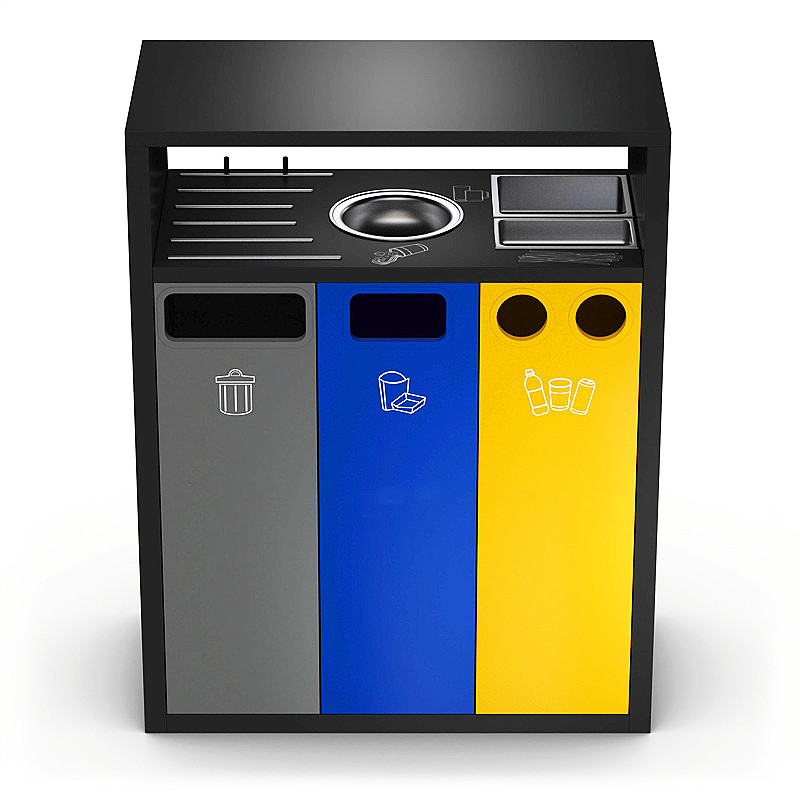 OEM Outdoor Park Commercial Recycle Metal Garden Cheap Waste Bin Stainless Steel Trash Can