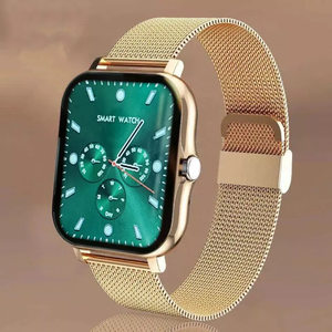 Y13 Smartwatch Đồng hồ thể thao đồng hồ thép không gỉ Silicone đôi Dây đeo reloj inteligente thể dục Tracker Vàng vuông Y13 thông minh đồng hồ - Product Image 1