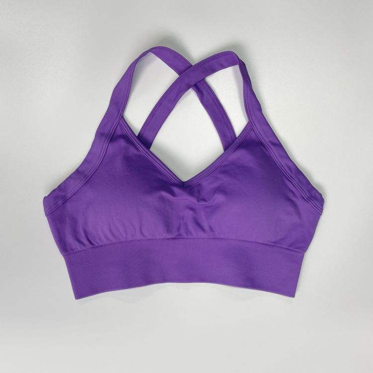 Soutien-gorge croisé violet