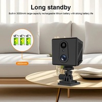 Caméra de surveillance domestique 4G LTE à faible consommation avec batterie 2200 mAh, mini caméra 5MP, carte SIM 4G, surveillance Wi-Fi et vision nocturne