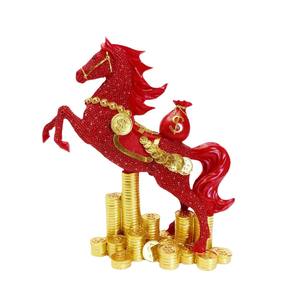Adorno Festivo de Lujo para Mesa, Escultura Artística de Caballo Saltando en Resina Epoxi, Decoración de Año Nuevo del Año del Caballo, Regalo de la Suerte - Product Image 5