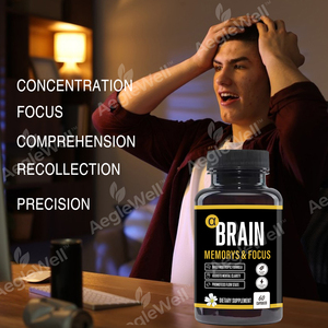 Капсулы AegleWell <span class=keywords><strong>Super</strong></span> Brains для поддержки работы мозга и памяти, растительная добавка, капсулы Alpha Brain - Product Image 4