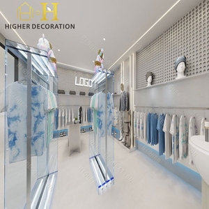 ชั้นวางเสื้อผ้าแบบตั้งปรับแต่งได้สำหรับร้านขายเสื้อผ้าเฟอร์นิเจอร์ร้านเสริมสวยเสื้อผ้าดีไซน์ทันสมัย - Product Image 3