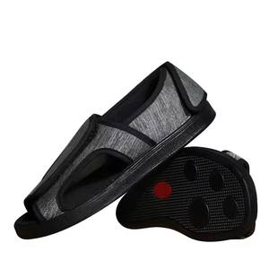 Chaussons confortables personnalisables à bout ouvert <span class=keywords><strong>pour</strong></span> femmes et <span class=keywords><strong>hommes</strong></span> chaussures d'intérieur <span class=keywords><strong>pour</strong></span> diabétiques en mousse à mémoire de forme souple avec pieds larges en peluche réglables - Product Image 5