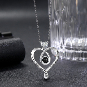 Personalizza le lingue 100, <span class=keywords><strong>ti</strong></span> <span class=keywords><strong>amo</strong></span> collana di proiezione, Set personalizzato di collana di san valentino - Product Image 5