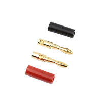 Konektor Steker Pisang Berlapis Emas 4mm untuk Kit Konektor Terminal Adaptor Speaker Audio Video