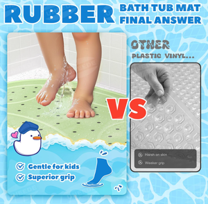 Tapis de bain antidérapant pour enfants, tapis de douche pour tout-petits, surface antidérapante lavable, tapis en caoutchouc souple pour <span class=keywords><strong>baignoire</strong></span> et douche - Product Image 2