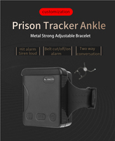Bracelet de surveillance GPS LBS WiFi en acier inoxydable pour les détenus/délinquants avec appel bidirectionnel SOS, tracker GPS étanche