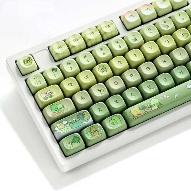 XVX Froggy Shine-Through Dye-Sublimation PBT Mechanical Gaming Keyboard Cherry Profile Keycap Set 117keys