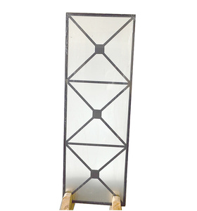 Verre de porte encastré, verre de porte en fer forgé, inserts de porte en verre avec un nouveau design - Product Image 6