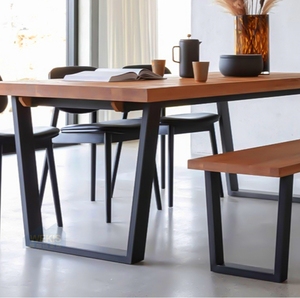 Wekis Modern U-Shaped <b>Cast</b> Iron <b>Powder</b> Coated Furniture Leg for Living Room Home Office Dining Kitchen Hotel School Coffee Table - Product Image 1