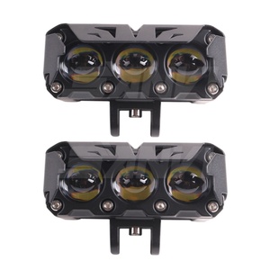 Sanvi Aftermarket Led Headlight for Motorcycle Three Fish Eye Lenses 40w Super Bright White Yellow Motor Waterproof Headlights - Product Image 5