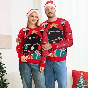 Christmas Sweater Christmas Tree Jacquard Family Matching Pullover High Quality Customized Ugly <strong>Xmas</strong> <strong>Jumper</strong> - Product Image 2