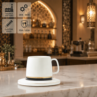 Ensemble de tasses à thé esthétique de luxe 400 ml, tasse à café et soucoupe en céramique verte nordique avec bordure dorée, cadeau d'anniversaire pour femmes, tendance