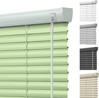 Stores vénitiens sur mesure en PVC sans fil pour fenêtre française, étanches, ignifuges, durables, avec installation intégrée en métal, vente en gros, modernes
