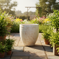 Jardinière en ciment de style américain pour extérieur, jardin, centre commercial, décorative, qualité supérieure, résistante aux intempéries, pot à fleurs
