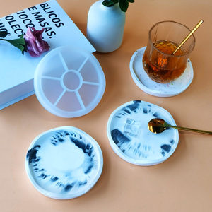 Khuôn silicon làm coaster hình tròn, vuông & lục giác tự làm, khuôn đúc nhựa bóng cho dụng cụ làm bánh - Product Image 4