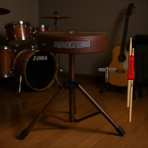 Chaise de batterie 5 Core Drum Throne, 12 pouces, rembourrée et réglable, pour batteurs, guitaristes, accessoires d'instruments de musique - Product Image 2