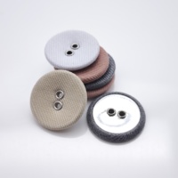 Boutons recouverts de tissu à 2 trous à prix compétitif, boutons à œillets métalliques pour vêtements et chaussures