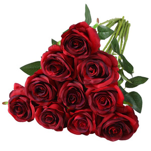 Rose en soie <span class=keywords><strong>bleu</strong></span> roi pour arrangement floral, idéale pour la décoration de mariage DIY, bouquet de demoiselle d'honneur - Product Image 2