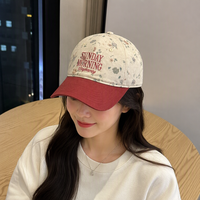 Casquette de baseball brodée en gros, style vintage, à calotte souple, avec motif graphique et lettres, pour femme