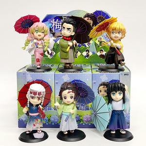 Figurine Anime PVC 10CM <span class=keywords><strong>Kimetsu</strong></span> <span class=keywords><strong>No</strong></span> <span class=keywords><strong>Yaiba</strong></span> Kamado Nezuko Tanjirou Tomioka Giyuu Blind Box, Jouet de Collection Japonais, Statue, Figurine - Product Image 5