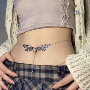 Fashion Star Pendant Butterfly Waist <strong>Chain</strong> for Women Alloy Belt Dress Decorative Accessories - Product Image 2