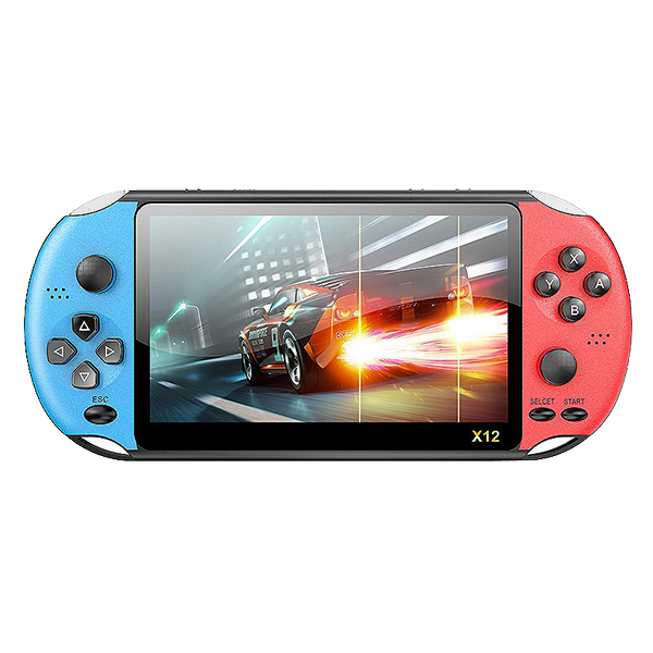 GBE-Game-X12 Plus Classic 7-Inch 1080P HD Color Display Handheld Game Console 2-Rocker Control Linux OS 2500mAh Battery Games