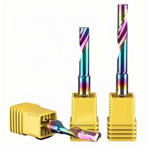 Router karbida seruling tunggal presisi Bit-desain getaran rendah-solusi ukiran bahan non-besi kecepatan tinggi - Product Image 2