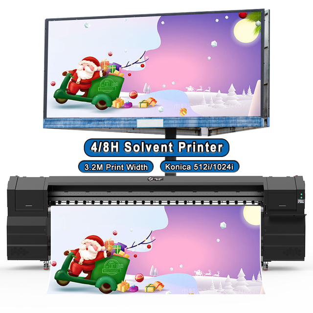 LETOP Factory 3.2M 512i 1024i Flex Banner Roll to Roll Solvent Wide Format Printer Konica 512i Flex Printing Machine