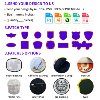 Écussons 3D brodés personnalisés en sergé tissé pour uniformes de scouts garçons et filles, avec logo en chenille thermocollant