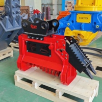 RIBETTER Broyeur forestier hydraulique robuste et fiable pour excavatrice, adapté aux excavatrices de 3 à 15 tonnes, pour le débroussaillage