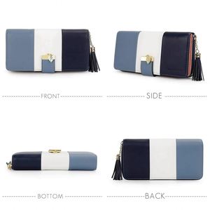 กระเป๋าสตางค์ RFID สำหรับผู้หญิง แบบพับสองตอน ใส่บัตรได้หลายใบ มีช่องซิป ใส่บัตรเครดิตสำหรับผู้หญิง - Product Image 2