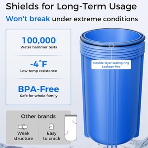 Hệ thống lọc nước toàn bộ 2 giai đoạn, với bộ lọc CTO trầm tích 10 "x 4.5" (clo, mùi vị và mùi) với bảng treo - Product Image 2