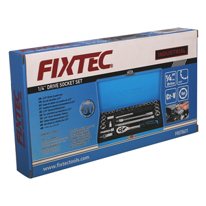 FIXTEC 31PCS 1/4 <span class=keywords><strong>SAE</strong></span> & מטרי מכונאי השפעה Socket סט ברגים מחגר שקע סט כלי יד כלי - Product Image 6