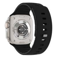 RYB Nouveau design sportif respirant en caoutchouc de silicone premium résistant avec bracelet moulé, fermoir magnétique étanche 45mm 49mm 44mm 46mm