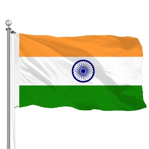 Promotion Outdoor Flying 90x150cm Custom <b>Flags</b> India National <b>Flag</b> <b>Indian</b> Tiranga Saffron White Green Wheel 100D Polyester <b>Flag</b> - Product Image 1