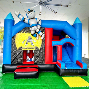 Castillo inflable con temática espacial comercial, brincolín inflable para niños, castillo hinchable espacial con tobogán y casa de juegos. - Product Image 1