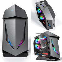 Sahara Beast D910M Gaming Full Tower Coque d'ordinateur en verre ATX entièrement transparente