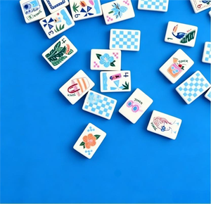 2026 Ensemble de Mahjong Américain de Luxe Moderne en Acrylique, Logo Personnalisable Disponible, Miss Office Édition Été, Pliable et Résistant à l'Eau - Product Image 6