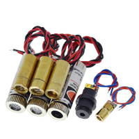 Module laser rouge 650nm 5mW (point/ligne/croix) avec lentille en verre, tête de diode focalisable et réglable - T135 Conforme ROHS3
