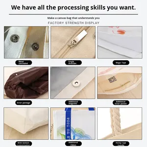 2025 nuevo estilo personalizado ecológico lienzo bolso de mano mujer gran capacidad publicidad bandolera bolso de mano promocional - Product Image 4