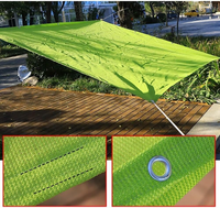 Grande toile d'ombrage verte avec œillets métalliques |   Protection solaire anti-UV à 95 %, filet pour patio, jardin, cour, piscine