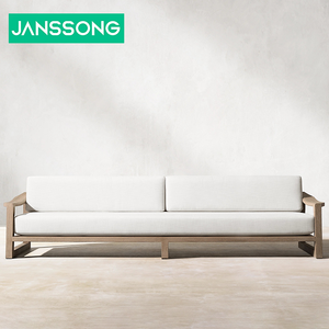 Juego de muebles de exterior de formas clásicas de diseño romano Sofá de madera de teca sostenible de primera calidad moderno - Product Image 4