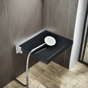 Sedia da Bagno dal Design Moderno e Pratico, Sedile WC Pieghevole Antiscivolo per Anziani, Accessorio di Sicurezza a Parete per Doccia - Product Image 6