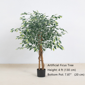 Gỗ Tự Nhiên Thân Cây Sống Động Như Thật Lá Nhân Tạo Ficus Cây Giả Cây Cho Văn Phòng Trang Trí Nội Thất - Product Image 2