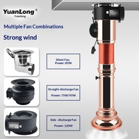 Extracteur de fumée pour barbecue coréen, tuyau d'échappement télescopique, conduit de ventilation en acier inoxydable, ventilateur, dispositif de sécurité anti-flamme, télécommande