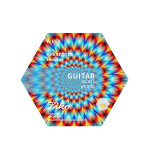 Cordes <span class=keywords><strong>de</strong></span> guitare électrique K-09X économiques, tête <span class=keywords><strong>de</strong></span> corde colorée, ligne intérieure dorée, manchon <span class=keywords><strong>de</strong></span> guitare électrique K-10X, cordes enduites anti-rouille - Product Image 2